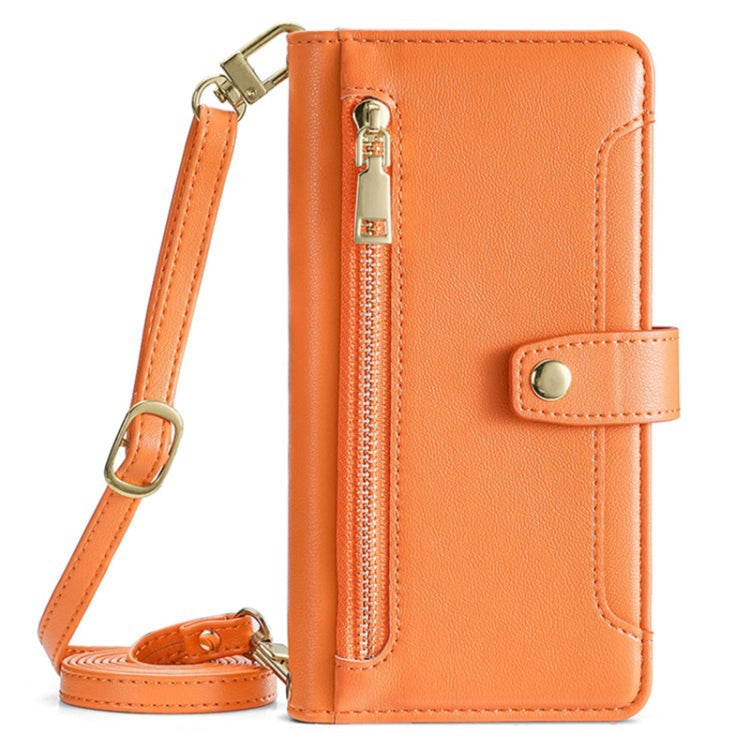 For Sony Xperia 1 VI Lite Sheep Texture Cross-body Zipper Wallet Leather Phone Case(Orange) - free shipping - PMC TechLife - Order now!
