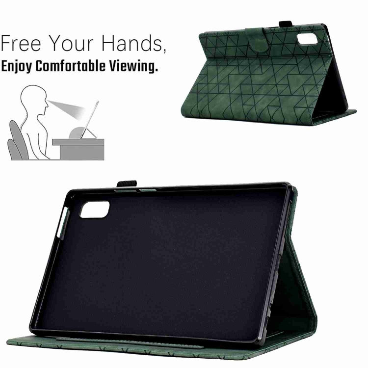 For Lenovo Tab M9 Rhombus TPU Smart Leather Tablet Case(Green) - Lenovo by PMC TechLife | Online Shopping South Africa | PMC TechLife | Buy Now Pay Later Mobicred