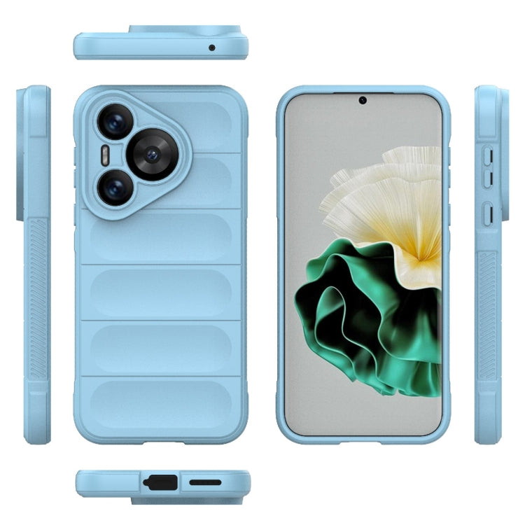 For Huawei Pura 70 Magic Shield TPU + Flannel Phone Case(Light Blue) - Huawei Cases by PMC TechLife | Online Shopping South Africa | PMC TechLife | Buy Now Pay Later Mobicred