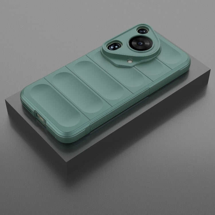 For Huawei Pura 70 Ultra Magic Shield TPU + Flannel Phone Case(Dark Green) - Huawei Cases by PMC TechLife | Online Shopping South Africa | PMC TechLife | Buy Now Pay Later Mobicred