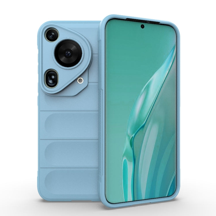 For Huawei Pura 70 Ultra Magic Shield TPU + Flannel Phone Case(Light Blue) - Huawei Cases by PMC TechLife | Online Shopping South Africa | PMC TechLife | Buy Now Pay Later Mobicred