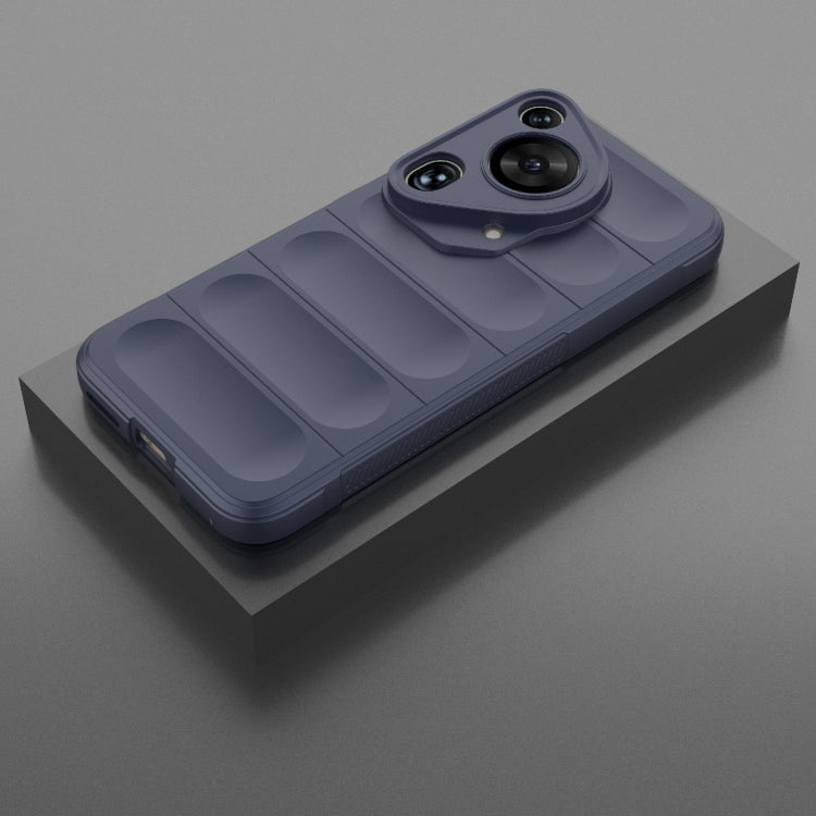 For Huawei Pura 70 Ultra Magic Shield TPU + Flannel Phone Case(Dark Blue) - Huawei Cases by PMC TechLife | Online Shopping South Africa | PMC TechLife | Buy Now Pay Later Mobicred