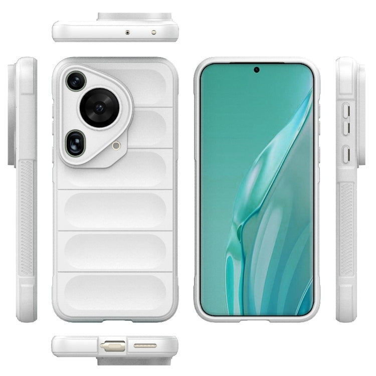 For Huawei Pura 70 Ultra Magic Shield TPU + Flannel Phone Case(White) - Huawei Cases by PMC TechLife | Online Shopping South Africa | PMC TechLife | Buy Now Pay Later Mobicred