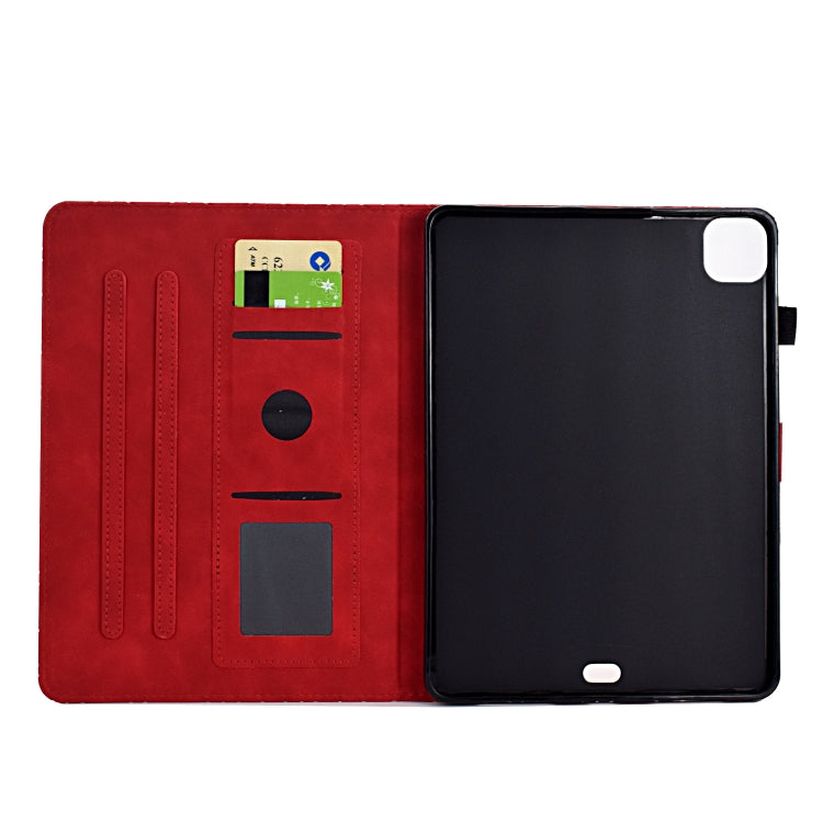 For iPad Pro 11 2024 Rhombus TPU Smart Leather Tablet Case(Red) - iPad Pro 11 2024 Cases by PMC TechLife | Online Shopping South Africa | PMC TechLife | Buy Now Pay Later Mobicred