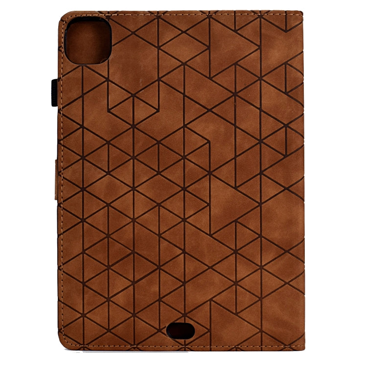 For iPad Pro 11 2024 Rhombus TPU Smart Leather Tablet Case(Brown) - iPad Pro 11 2024 Cases by PMC TechLife | Online Shopping South Africa | PMC TechLife | Buy Now Pay Later Mobicred