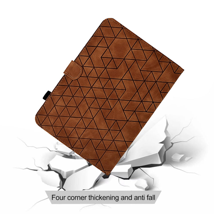 For iPad Pro 11 2024 Rhombus TPU Smart Leather Tablet Case(Brown) - iPad Pro 11 2024 Cases by PMC TechLife | Online Shopping South Africa | PMC TechLife | Buy Now Pay Later Mobicred