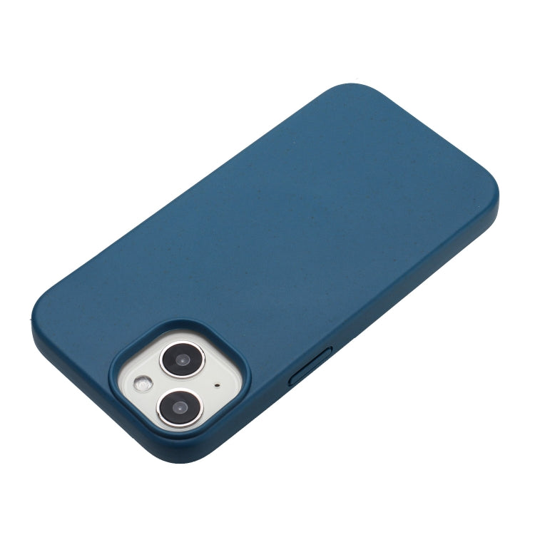 For iPhone 14 Wheat MagSafe Magnetic Straw Material + TPU Phone Case(Blue) - iPhone 14 Cases by PMC TechLife | Online Shopping South Africa | PMC TechLife