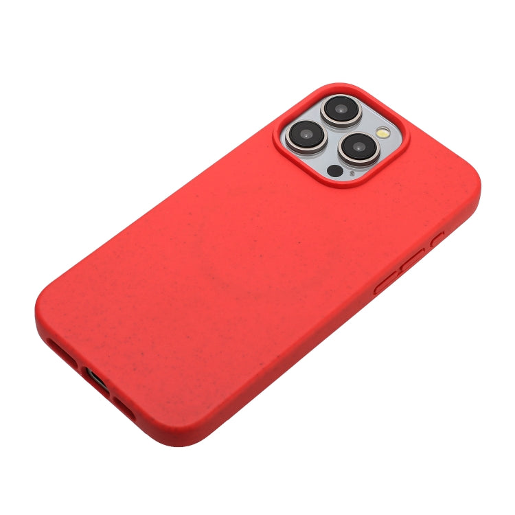 For iPhone 14 Pro Wheat MagSafe Magnetic Straw Material + TPU Phone Case(Red) - iPhone 14 Pro Cases by PMC TechLife | Online Shopping South Africa | PMC TechLife