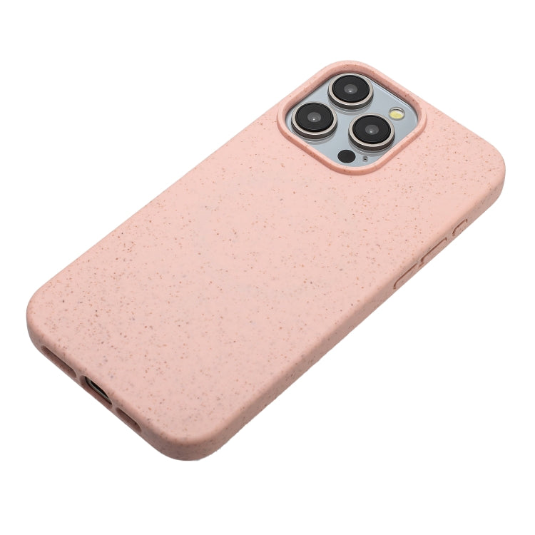 For iPhone 14 Pro Max Wheat MagSafe Magnetic Straw Material + TPU Phone Case(Pink) - free shipping - PMC TechLife - Order now!
