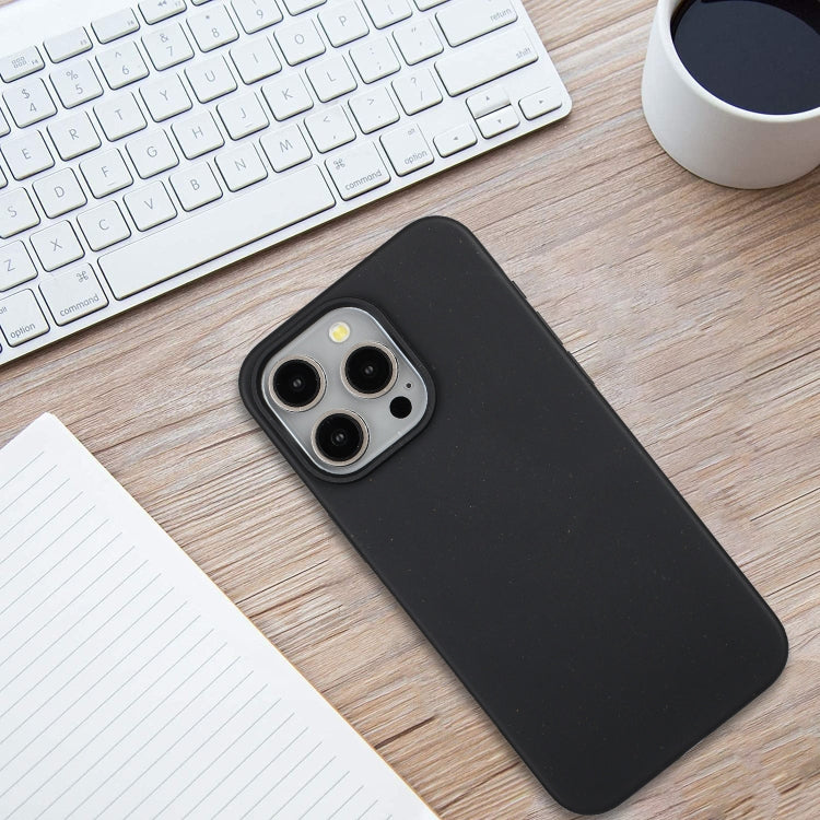 For iPhone 13 Pro Max Wheat MagSafe Magnetic Straw Material + TPU Phone Case(Black) - iPhone 13 Pro Max Cases by PMC TechLife | Online Shopping South Africa | PMC TechLife