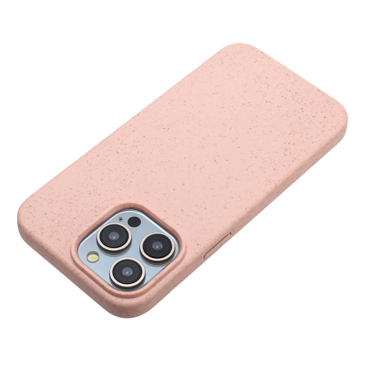 For iPhone 12 Pro Max Wheat MagSafe Magnetic Straw Material + TPU Phone Case(Pink) - iPhone 12 Pro Max Cases by PMC TechLife | Online Shopping South Africa | PMC TechLife