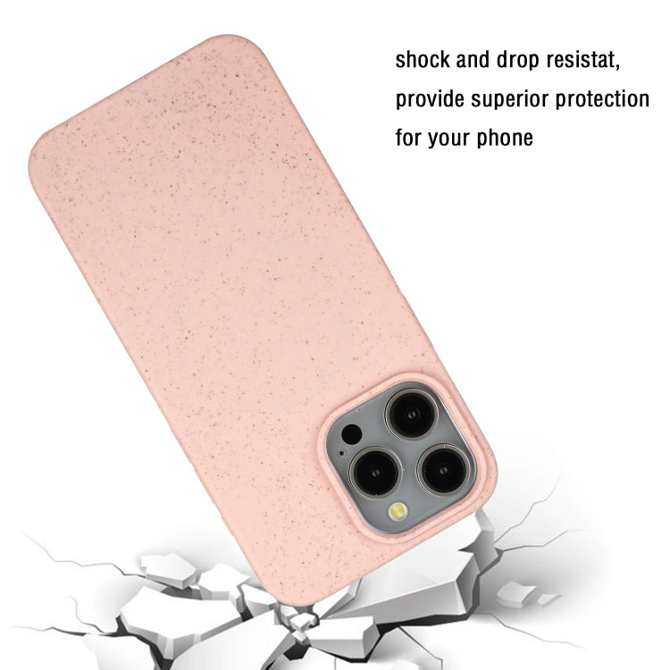 For iPhone 12 Pro Max Wheat MagSafe Magnetic Straw Material + TPU Phone Case(Pink) - iPhone 12 Pro Max Cases by PMC TechLife | Online Shopping South Africa | PMC TechLife