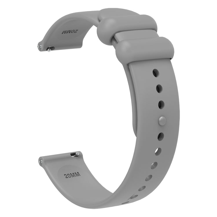 18mm Universal Solid Color Reverse Buckle Silicone Watch Band(Grey) - free shipping - PMC TechLife - Order now!