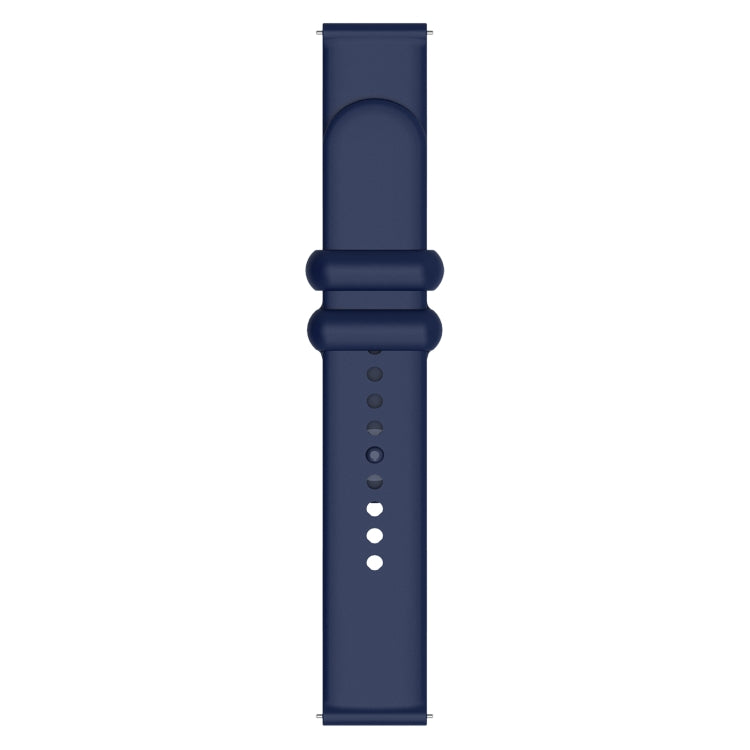 18mm Universal Solid Color Reverse Buckle Silicone Watch Band(Dark Blue) - free shipping - PMC TechLife - Order now!