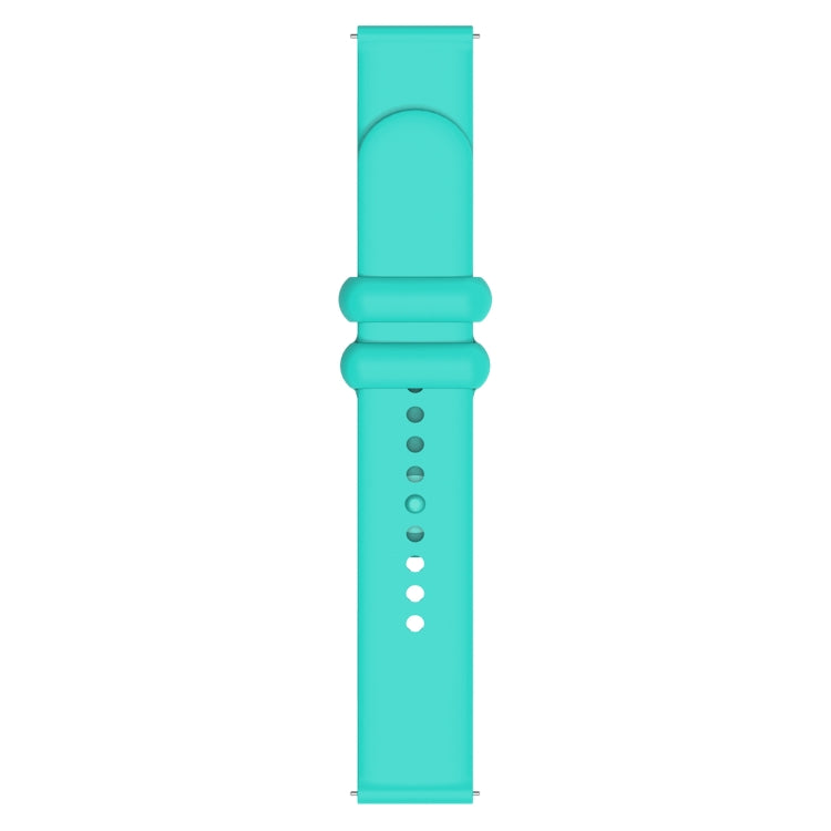 18mm Universal Solid Color Reverse Buckle Silicone Watch Band(Teal) - free shipping - PMC TechLife - Order now!