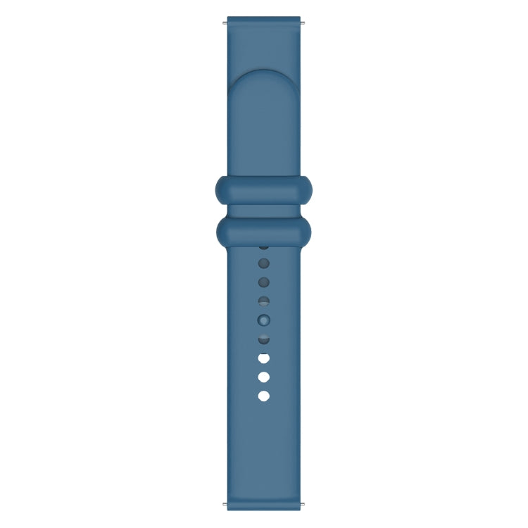 18mm Universal Solid Color Reverse Buckle Silicone Watch Band(Blue) - free shipping - PMC TechLife - Order now!
