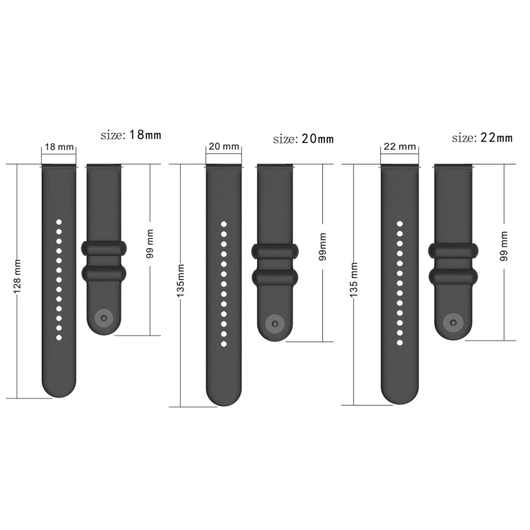 18mm Universal Solid Color Reverse Buckle Silicone Watch Band(Blue) - free shipping - PMC TechLife - Order now!