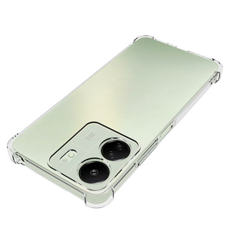 For Xiaomi Redmi 13C Shockproof Non-slip Thickening TPU Phone Case(Transparent) - 13C Cases by PMC TechLife | Online Shopping South Africa | PMC TechLife | Buy Now Pay Later Mobicred