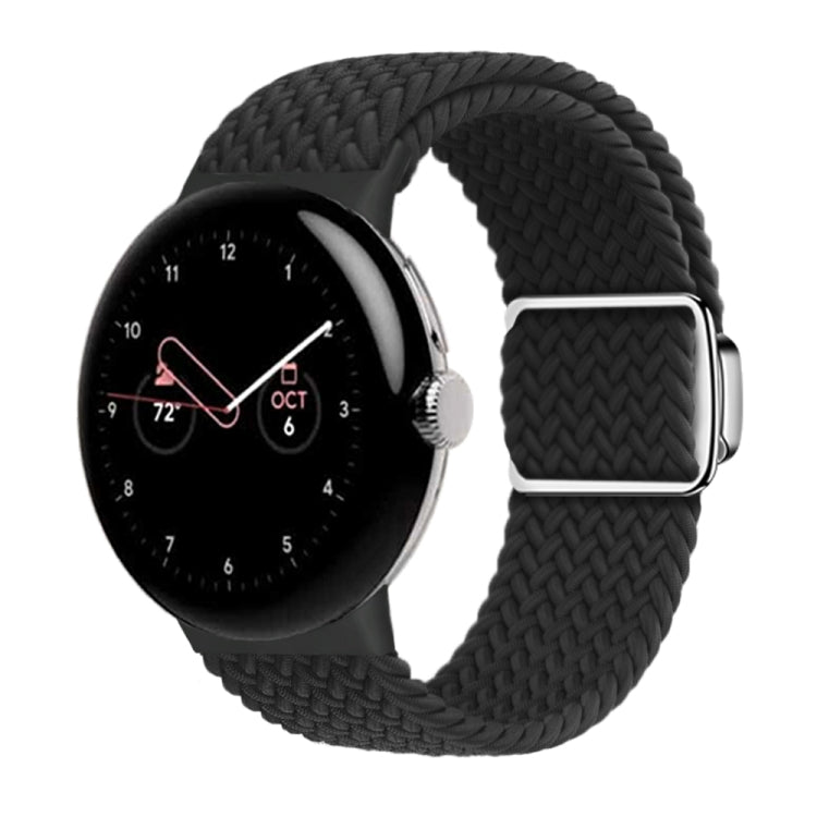 For Google Pixel Watch / Watch 2 Nylon Loop Magnetic Buckle Watch Band(Black) - Watch Bands by PMC TechLife | Online Shopping South Africa | PMC TechLife