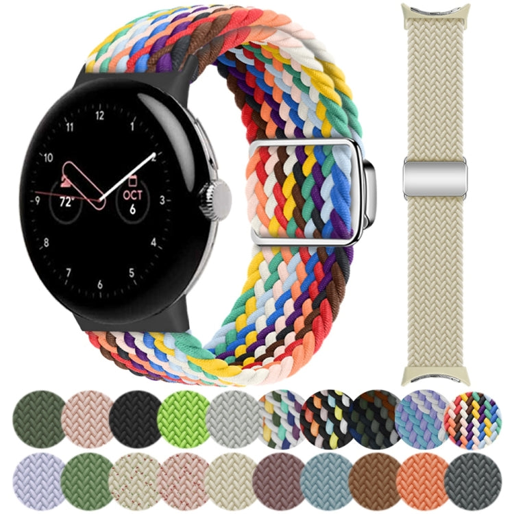 For Google Pixel Watch / Watch 2 Nylon Loop Magnetic Buckle Watch Band(Rock Blue) - Watch Bands by PMC TechLife | Online Shopping South Africa | PMC TechLife