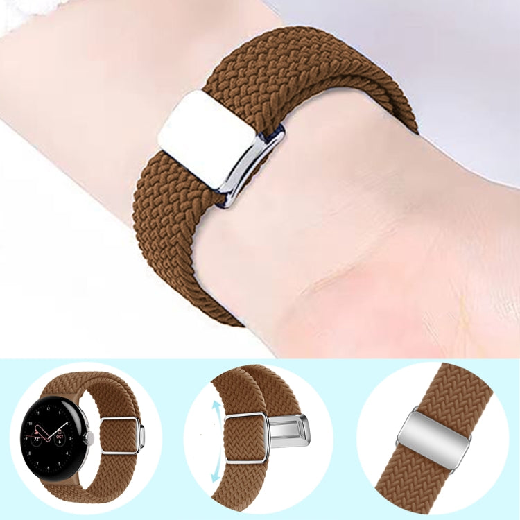 For Google Pixel Watch / Watch 2 Nylon Loop Magnetic Buckle Watch Band(Rock Blue) - Watch Bands by PMC TechLife | Online Shopping South Africa | PMC TechLife