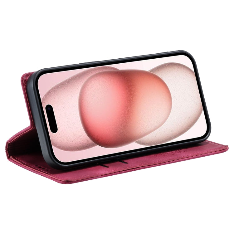 For iPhone 16 Pro Totem Embossed Magnetic Leather Phone Case(Red) - iPhone 16 Pro Cases by PMC TechLife | Online Shopping South Africa | PMC TechLife | Buy Now Pay Later Mobicred