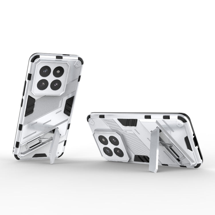 For Xiaomi 14 Pro 5G Punk Armor 2 in 1 PC + TPU Phone Case with Holder(White) - 14 Pro Cases by PMC TechLife | Online Shopping South Africa | PMC TechLife | Buy Now Pay Later Mobicred