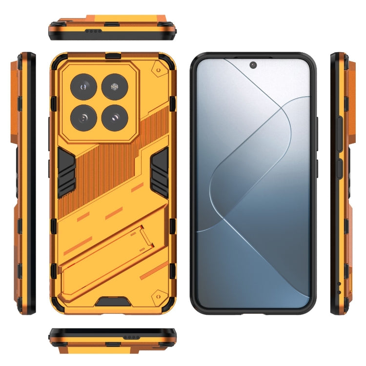 For Xiaomi 14 Pro 5G Punk Armor 2 in 1 PC + TPU Phone Case with Holder(Orange) - 14 Pro Cases by PMC TechLife | Online Shopping South Africa | PMC TechLife | Buy Now Pay Later Mobicred