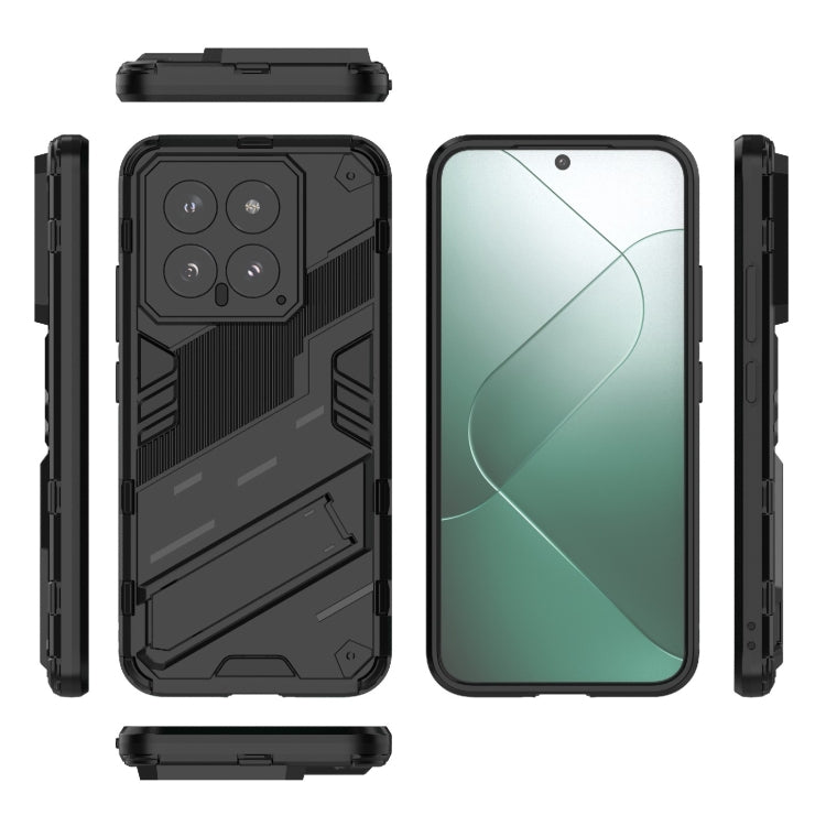 For Xiaomi 14 5G Punk Armor 2 in 1 PC + TPU Phone Case with Holder(Black) - 14 Cases by PMC TechLife | Online Shopping South Africa | PMC TechLife | Buy Now Pay Later Mobicred