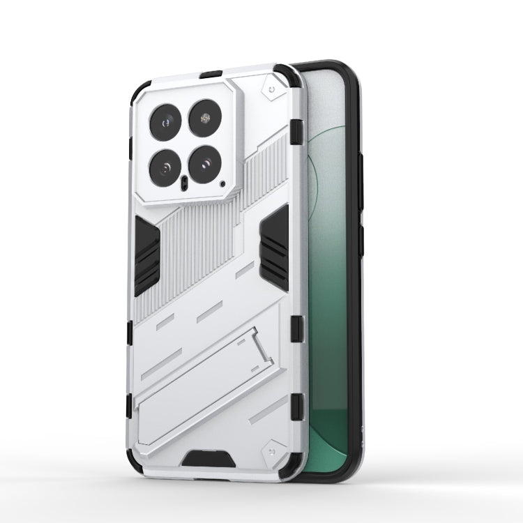 For Xiaomi 14 5G Punk Armor 2 in 1 PC + TPU Phone Case with Holder(White) - free shipping - PMC TechLife - Order now!
