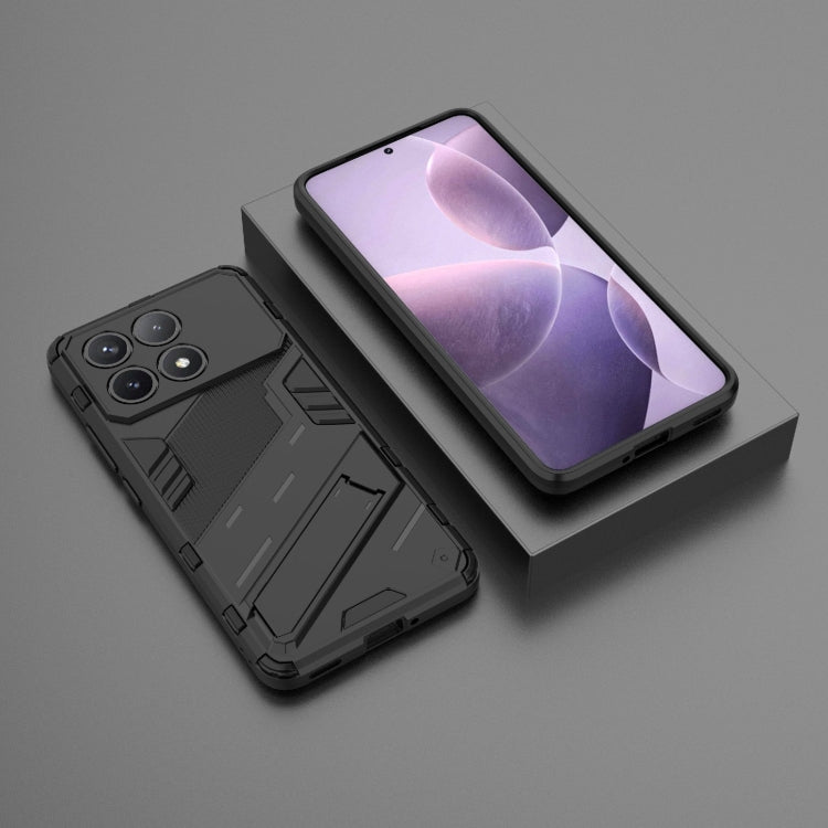 For Xiaomi Redmi K70 5G Punk Armor 2 in 1 PC + TPU Phone Case with Holder(Black) - K70 Cases by PMC TechLife | Online Shopping South Africa | PMC TechLife | Buy Now Pay Later Mobicred
