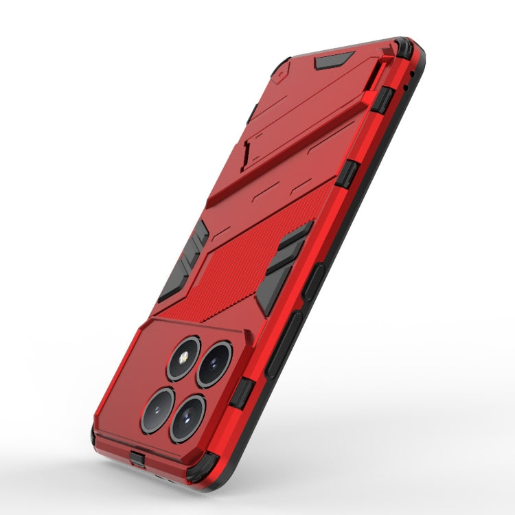 For Xiaomi Redmi K70 5G Punk Armor 2 in 1 PC + TPU Phone Case with Holder(Red) - K70 Cases by PMC TechLife | Online Shopping South Africa | PMC TechLife | Buy Now Pay Later Mobicred