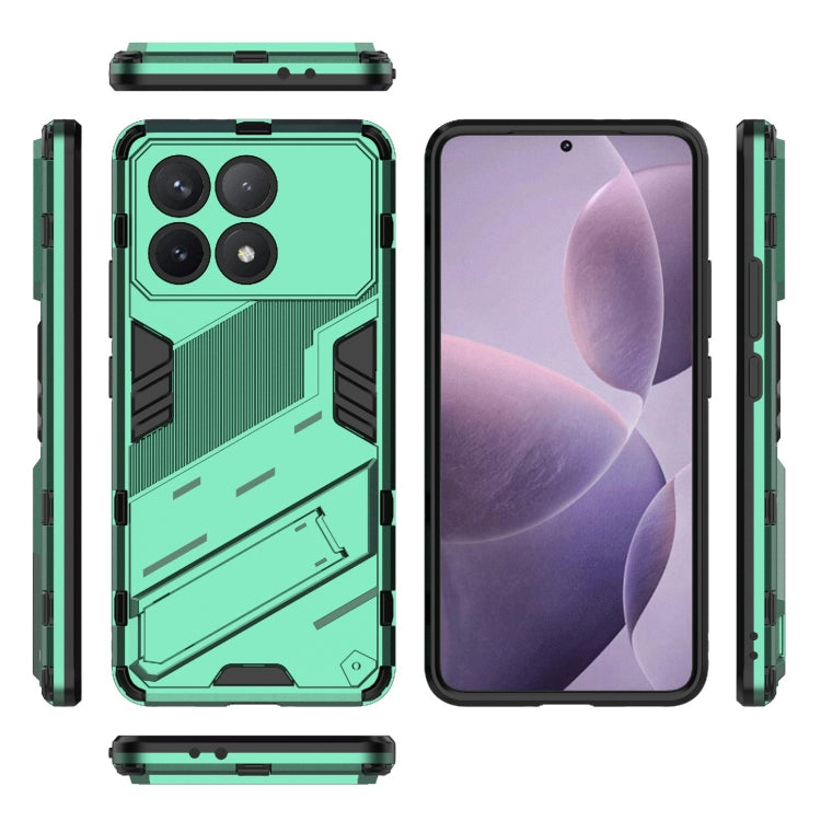 For Xiaomi Redmi K70 5G Punk Armor 2 in 1 PC + TPU Phone Case with Holder(Green) - K70 Cases by PMC TechLife | Online Shopping South Africa | PMC TechLife | Buy Now Pay Later Mobicred