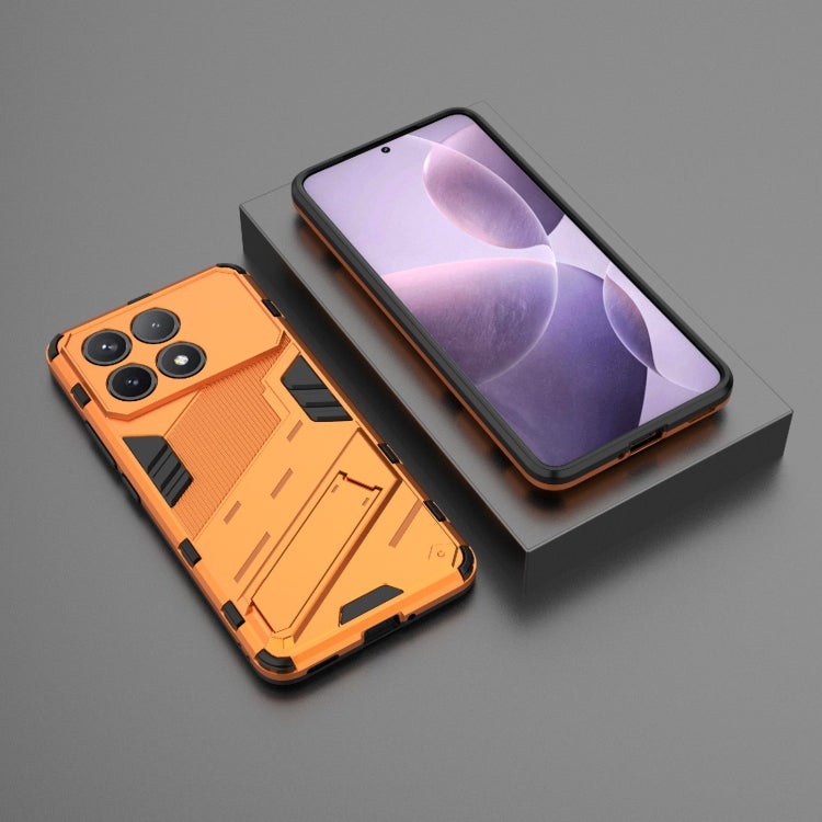 For Xiaomi Redmi K70 5G Punk Armor 2 in 1 PC + TPU Phone Case with Holder(Orange) - K70 Cases by PMC TechLife | Online Shopping South Africa | PMC TechLife | Buy Now Pay Later Mobicred