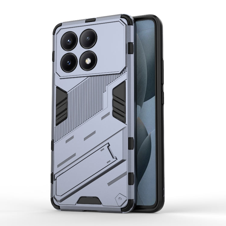 For Xiaomi Redmi K70E 5G Punk Armor 2 in 1 PC + TPU Phone Case with Holder(Grey) - Xiaomi Cases by PMC TechLife | Online Shopping South Africa | PMC TechLife | Buy Now Pay Later Mobicred