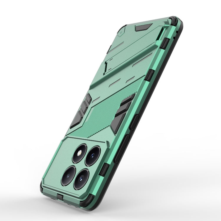 For Xiaomi Redmi K70E 5G Punk Armor 2 in 1 PC + TPU Phone Case with Holder(Green) - free shipping - PMC TechLife - Order now!