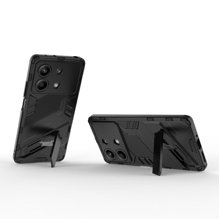 For Xiaomi Redmi Note 13R Pro 5G Punk Armor 2 in 1 PC + TPU Phone Case with Holder(Black) - Xiaomi Cases by PMC TechLife | Online Shopping South Africa | PMC TechLife | Buy Now Pay Later Mobicred