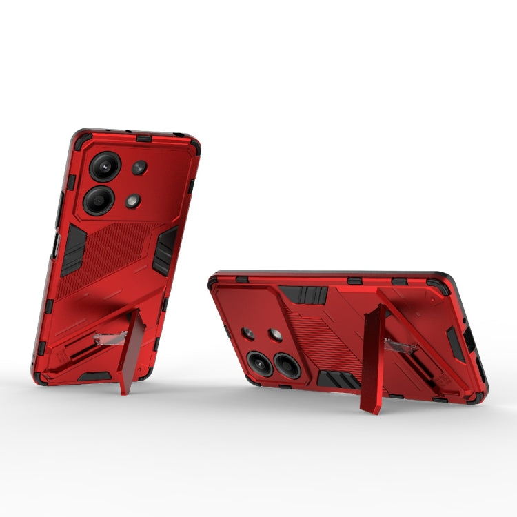 For Xiaomi Redmi Note 13R Pro 5G Punk Armor 2 in 1 PC + TPU Phone Case with Holder(Red) - Xiaomi Cases by PMC TechLife | Online Shopping South Africa | PMC TechLife | Buy Now Pay Later Mobicred
