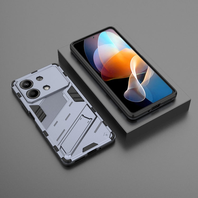 For Xiaomi Redmi Note 13R Pro 5G Punk Armor 2 in 1 PC + TPU Phone Case with Holder(Grey) - Xiaomi Cases by PMC TechLife | Online Shopping South Africa | PMC TechLife | Buy Now Pay Later Mobicred