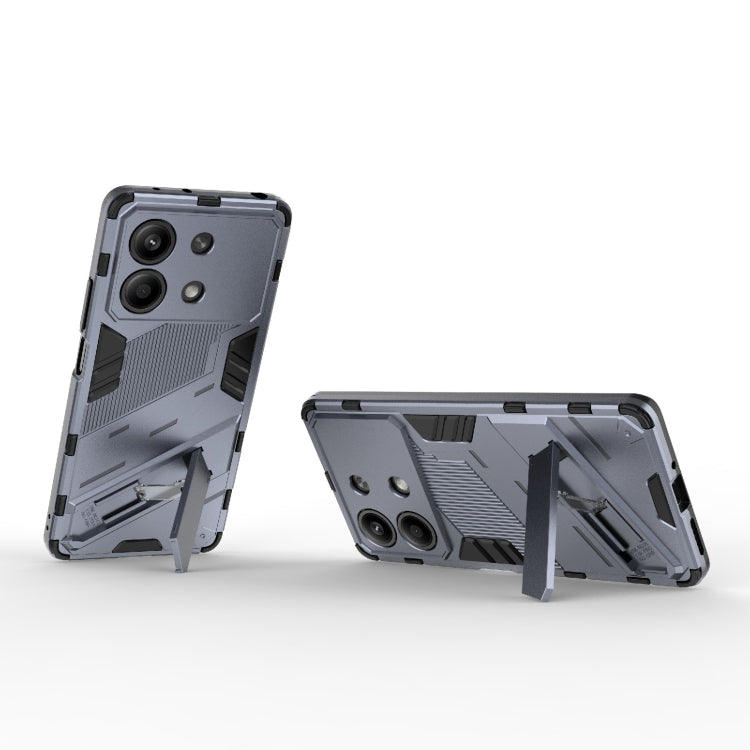 For Xiaomi Redmi Note 13R Pro 5G Punk Armor 2 in 1 PC + TPU Phone Case with Holder(Grey) - Xiaomi Cases by PMC TechLife | Online Shopping South Africa | PMC TechLife | Buy Now Pay Later Mobicred
