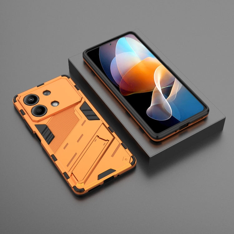 For Xiaomi Redmi Note 13R Pro 5G Punk Armor 2 in 1 PC + TPU Phone Case with Holder(Orange) - Xiaomi Cases by PMC TechLife | Online Shopping South Africa | PMC TechLife | Buy Now Pay Later Mobicred