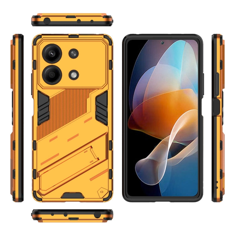 For Xiaomi Redmi Note 13R Pro 5G Punk Armor 2 in 1 PC + TPU Phone Case with Holder(Orange) - Xiaomi Cases by PMC TechLife | Online Shopping South Africa | PMC TechLife | Buy Now Pay Later Mobicred