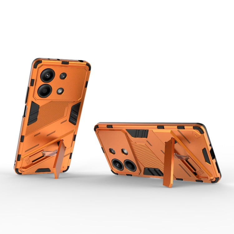 For Xiaomi Redmi Note 13R Pro 5G Punk Armor 2 in 1 PC + TPU Phone Case with Holder(Orange) - Xiaomi Cases by PMC TechLife | Online Shopping South Africa | PMC TechLife | Buy Now Pay Later Mobicred