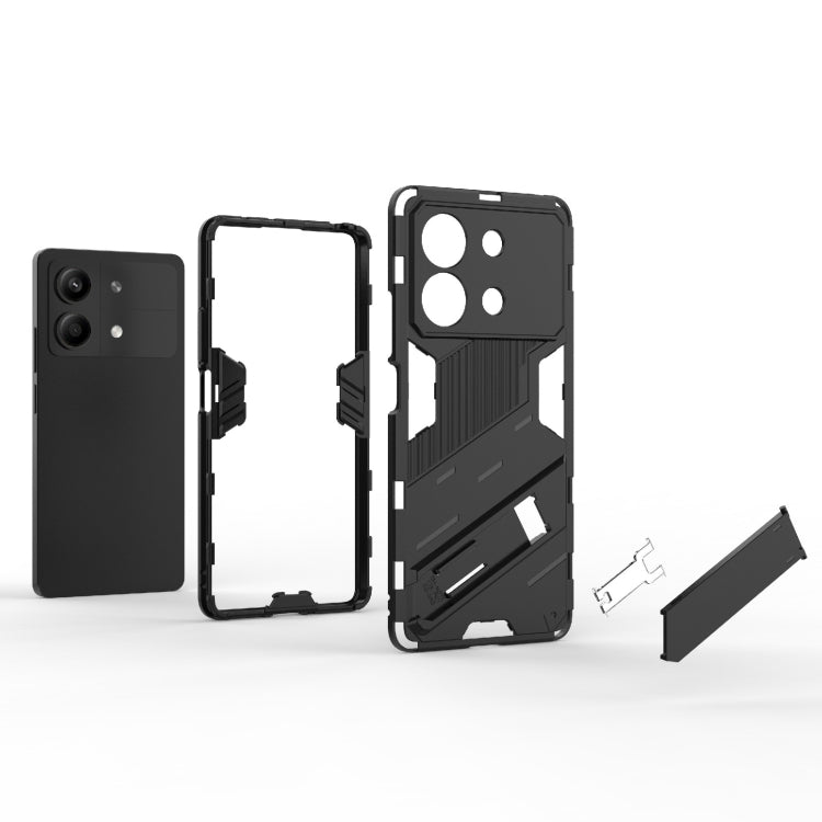 For Xiaomi Redmi Note 13R Pro 5G Punk Armor 2 in 1 PC + TPU Phone Case with Holder(Orange) - Xiaomi Cases by PMC TechLife | Online Shopping South Africa | PMC TechLife | Buy Now Pay Later Mobicred