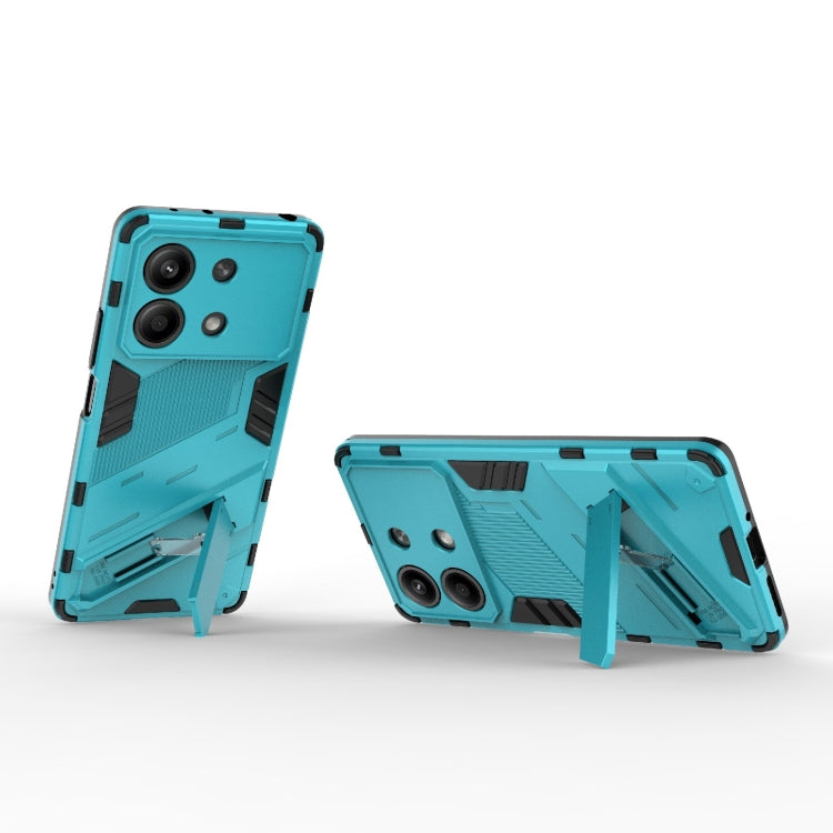 For Xiaomi Redmi Note 13R Pro 5G Punk Armor 2 in 1 PC + TPU Phone Case with Holder(Blue) - Xiaomi Cases by PMC TechLife | Online Shopping South Africa | PMC TechLife | Buy Now Pay Later Mobicred