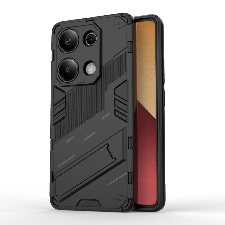 For Xiaomi Redmi Note 13 Pro 4G Global Punk Armor 2 in 1 PC + TPU Phone Case with Holder(Black) - Note 13 Pro Cases by PMC TechLife | Online Shopping South Africa | PMC TechLife | Buy Now Pay Later Mobicred