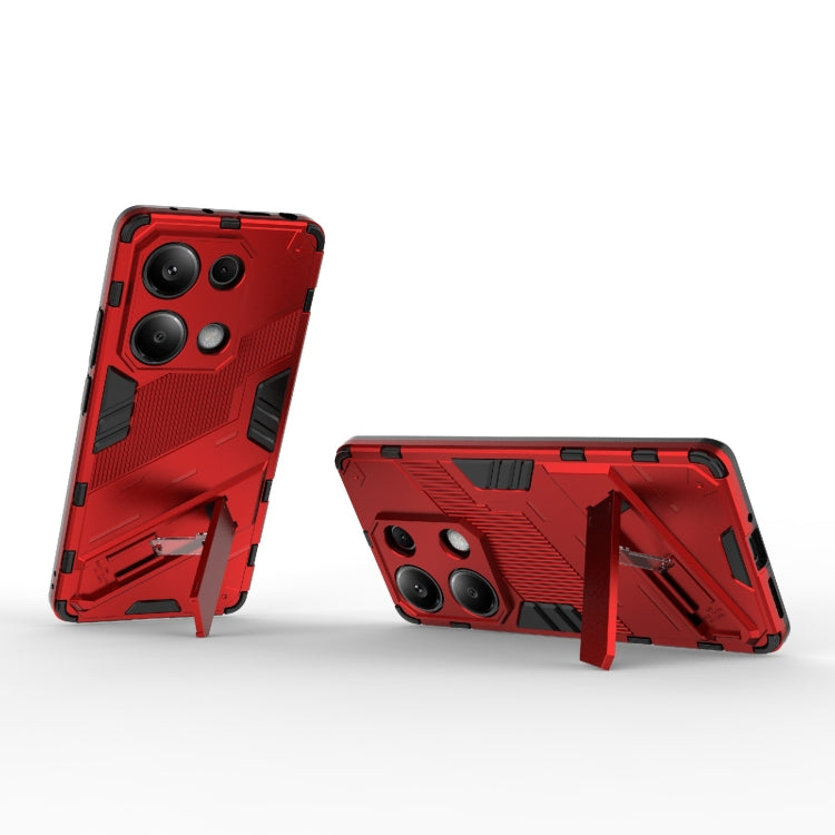 For Xiaomi Redmi Note 13 Pro 4G Global Punk Armor 2 in 1 PC + TPU Phone Case with Holder(Red) - Xiaomi Cases by PMC TechLife | Online Shopping South Africa | PMC TechLife | Buy Now Pay Later Mobicred