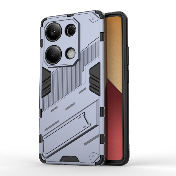 For Xiaomi Redmi Note 13 Pro 4G Global Punk Armor 2 in 1 PC + TPU Phone Case with Holder(Grey) - Note 13 Pro Cases by PMC TechLife | Online Shopping South Africa | PMC TechLife | Buy Now Pay Later Mobicred