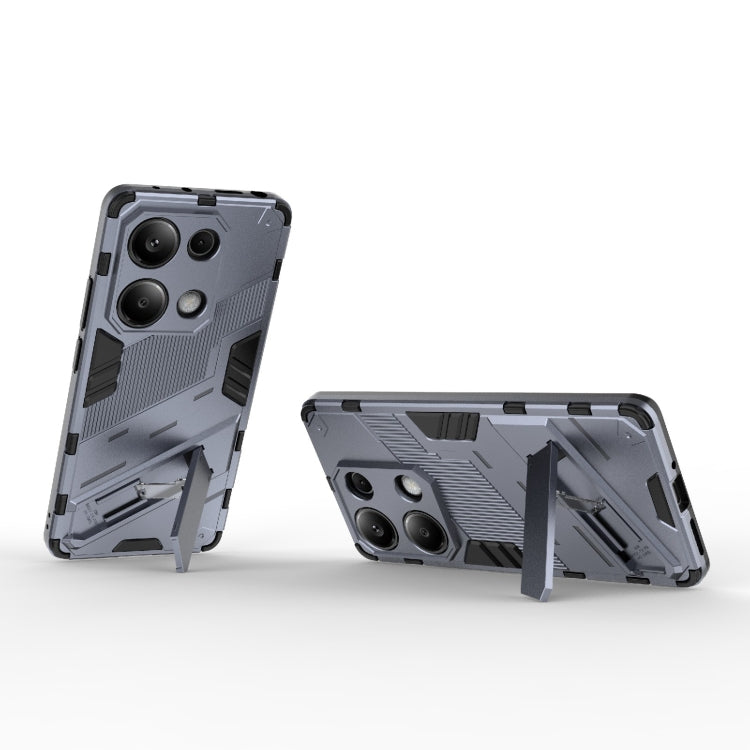For Xiaomi Redmi Note 13 Pro 4G Global Punk Armor 2 in 1 PC + TPU Phone Case with Holder(Grey) - Note 13 Pro Cases by PMC TechLife | Online Shopping South Africa | PMC TechLife | Buy Now Pay Later Mobicred