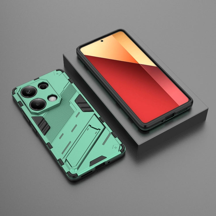 For Xiaomi Redmi Note 13 Pro 4G Global Punk Armor 2 in 1 PC + TPU Phone Case with Holder(Green) - Note 13 Pro Cases by PMC TechLife | Online Shopping South Africa | PMC TechLife | Buy Now Pay Later Mobicred